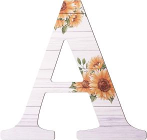 Large Wooden Letters 12 Inch Rustic Wooden Letters A for Wall Decor Home Wood Letters Sunflower Big Wood Wall Letters Decor for Living Room Bedro