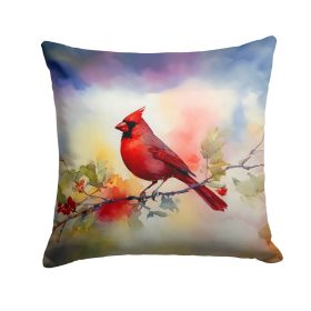 Cardinal Throw Pillow Machine Washable, Indoor Outdoor Decorative Pillow for Couch, Bed or Patio, 14Hx14W