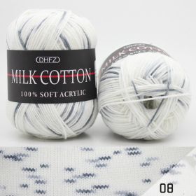 Three Section Dyed Multi-color Jacquard Score Lines With Medium Thick Lines (Option: Grey white)